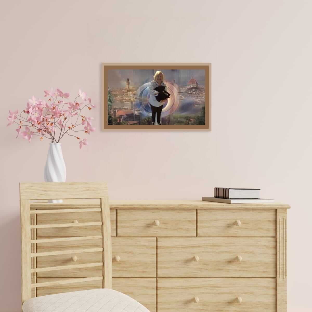 Small framed on canvas