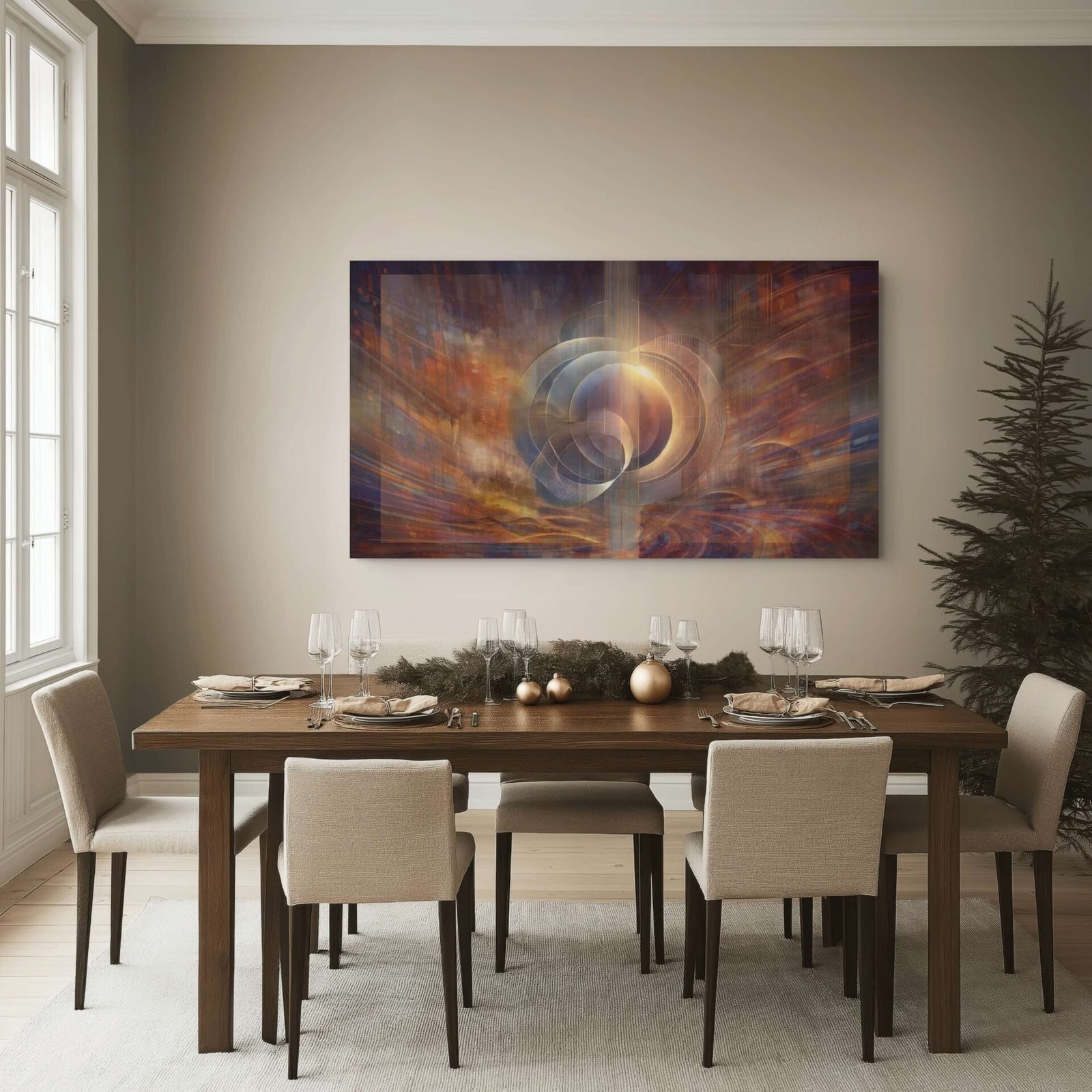 Emergence from the Storm over Christmas Table