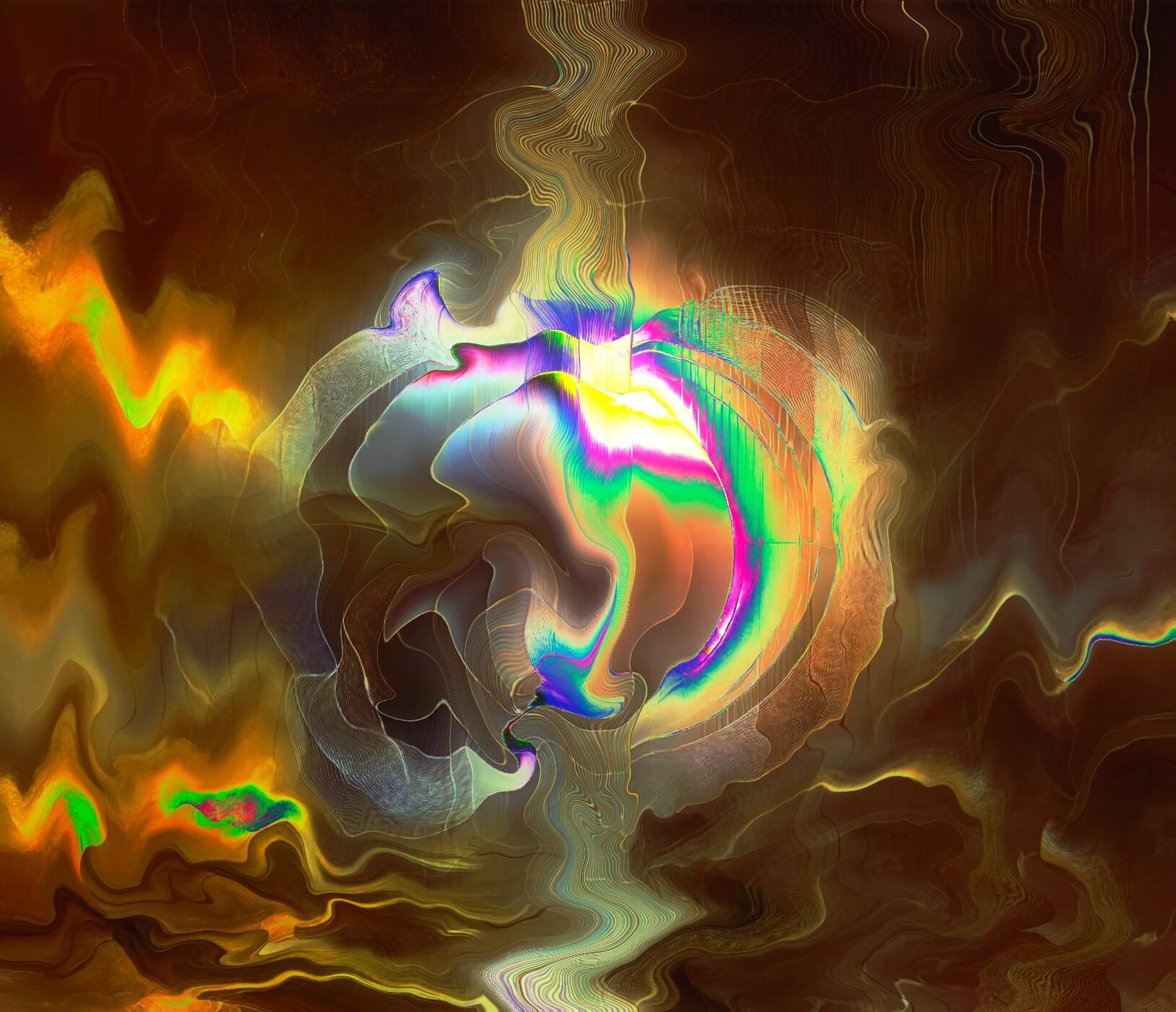 colored image reverbing into neons